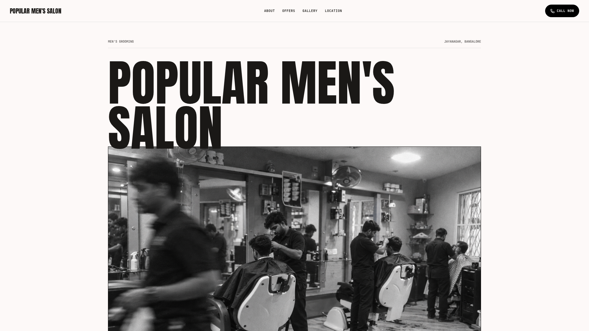 Popular Men's Salon project preview